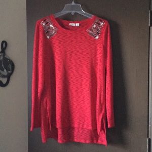 Red holiday top